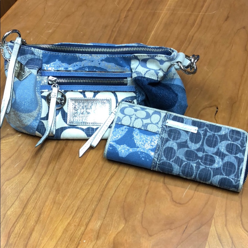 Coach poppy bag and wallet